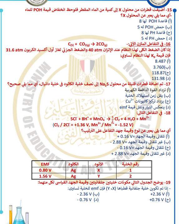 نماذج استرشادية كيمياء3